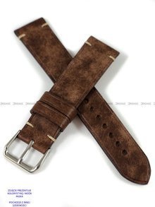 Pasek skórzany ręcznie robiony A. Kucharski Leather - Conceria Il Ponte Maya Simple - chocolate/camel 28 mm