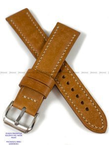 Pasek skórzany ręcznie robiony A. Kucharski Leather - Conceria Il Ponte Maya - cognac/camel 16 mm