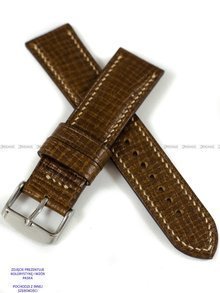 Pasek skórzany ręcznie robiony A. Kucharski Leather - Conceria Puccini Palmellato - chestnut/camel 18 mm