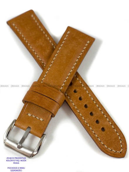 Pasek skórzany ręcznie robiony A. Kucharski Leather - Conceria Il Ponte Maya - cognac/camel 28 mm